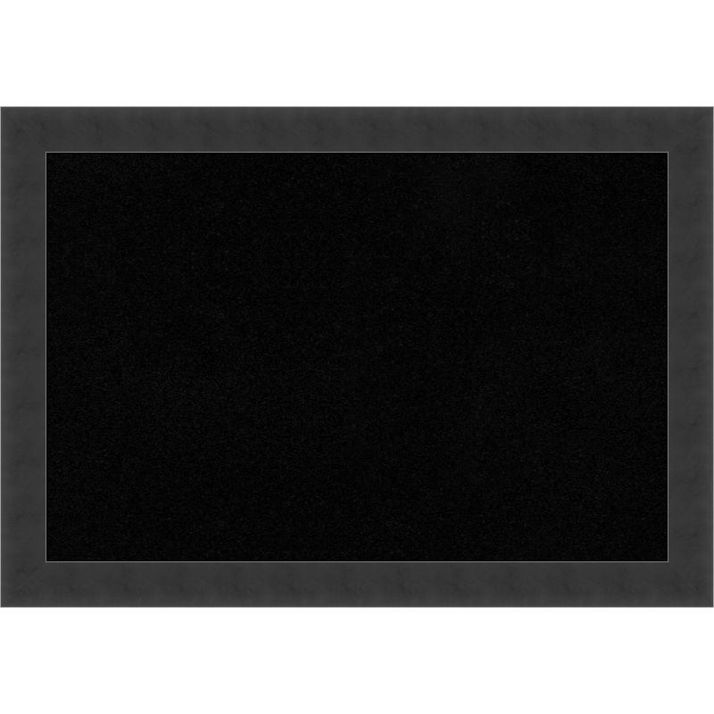 Amanti Art Black Cork Board Wood Framed Mezzanotte Black Bulletin Board 20 in. x 14 in.