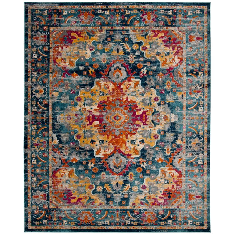 Madison MAD154 Power Loomed Indoor Area Rug - Teal/Fuchsia - 9'x12' - Safavieh