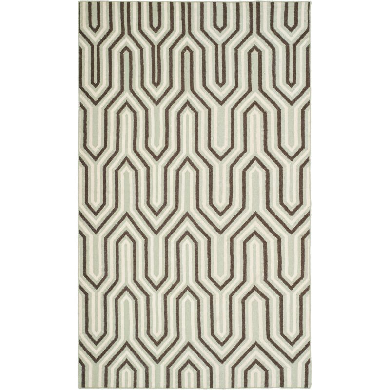 Dhurries DHU622 Hand Woven Area Rug - Grey/Multi - 4'x6' - Safavieh.