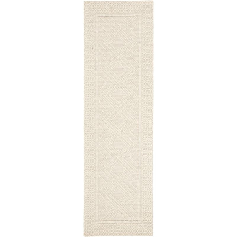 Vermont VRM212 Hand Woven Indoor Runner Rug - Ivory - 2'3"x14' - Safavieh