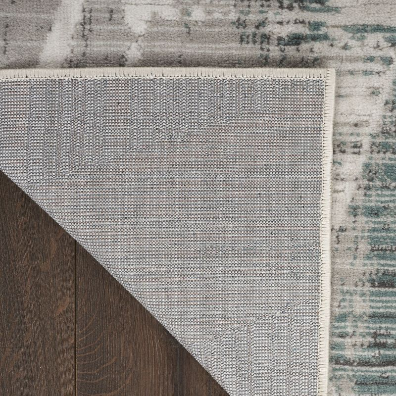 Nourison Thalia Distressed Contemporary Indoor Rug Grey Beige 5'3" x 7'3"