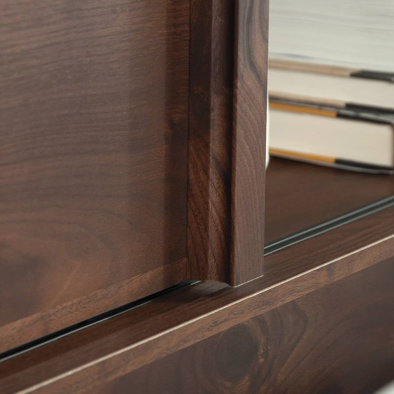 Full/Queen Harvey Park Headboard Pacific Maple - Sauder: Sliding Door Storage, Adjustable Shelves