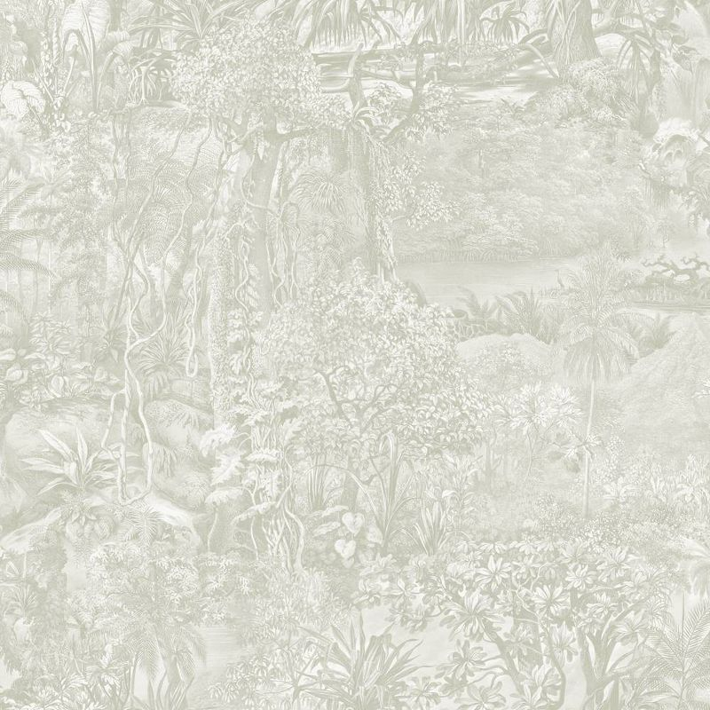 Tempaper & Co. Jungle Toile Removable Peel and Stick Wallpaper, Countryside Gray Toile, 56 sq. ft.: Vinyl Self-Adhesive Botanical Design
