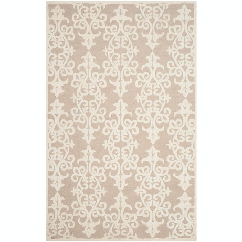 Bella BEL127 Hand Tufted Area Rug - Sand/Ivory - 4'x6' - Safavieh.