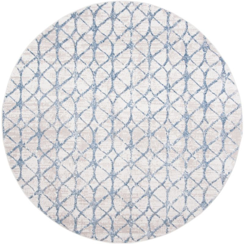 Amelia ALA792 Power Loomed Area Rug - Grey/Blue - 9' round - Safavieh.