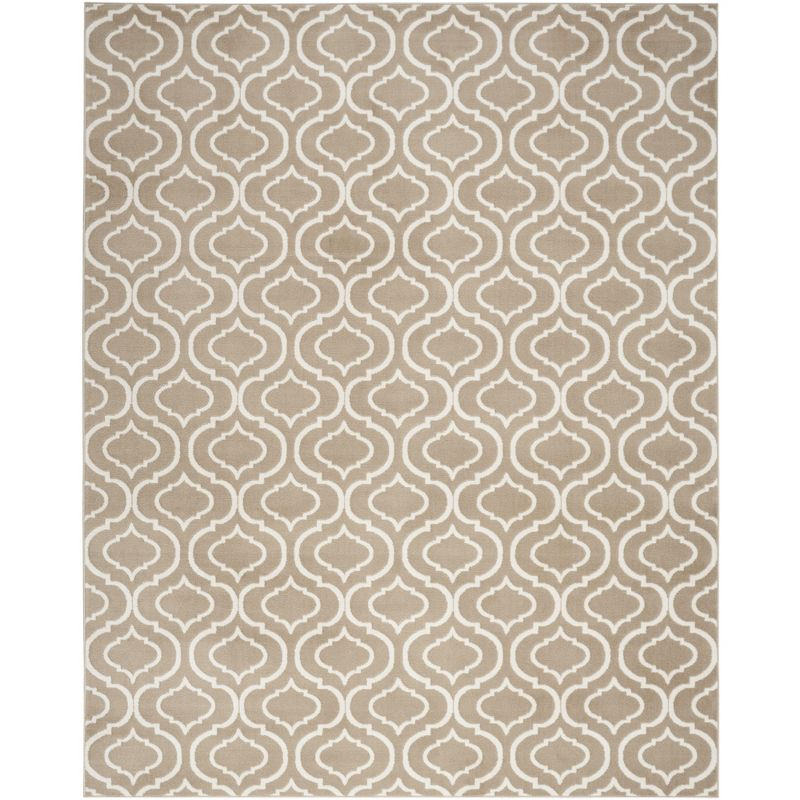 Nourison Jubilant Moroccan Trellis Indoor Area Rug Taupe 7'10"x9'10"