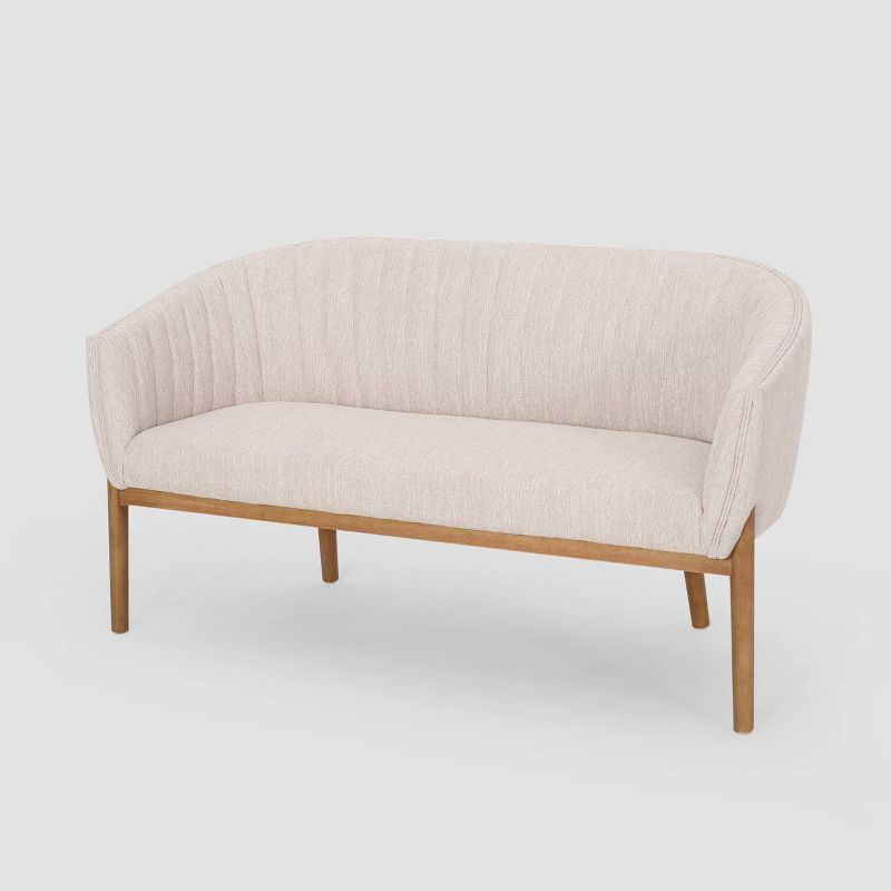 Galena Mid-Century Loveseat Beige - Christopher Knight Home