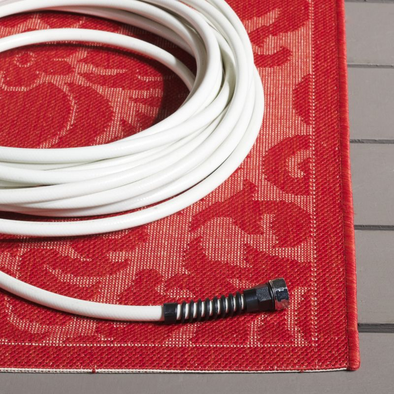 Courtyard CY2714 Power Loomed Indoor and Outdoor Area Rug - Red/Red - 5'3"x7'7" - Safavieh