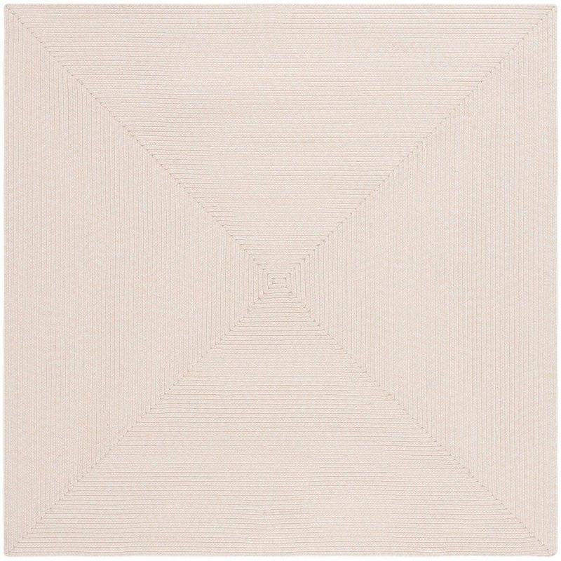 Braided BRD315 Hand Woven Area Rug - Ivory/Beige - 6'x6' - Safavieh..