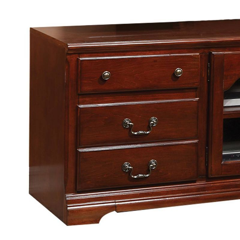 Acme Furniture Hercules TV Stand for TVs up to 59" Cherry Finish