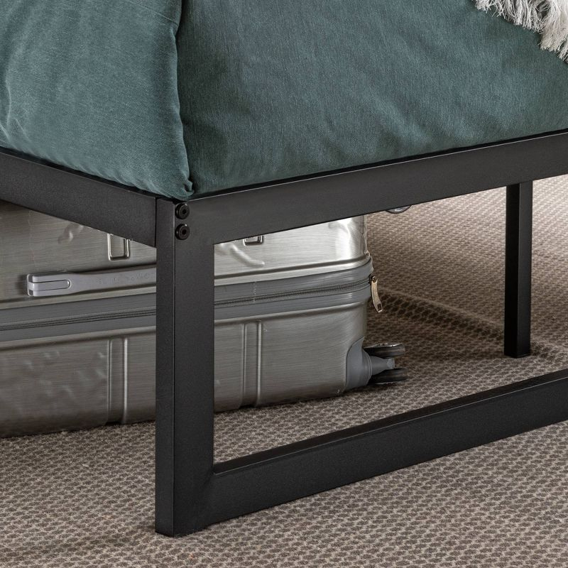 Queen Abel 14" Metal Platform Bed Frame Black - Zinus: Quick Lock Assembly, No Box Spring Needed