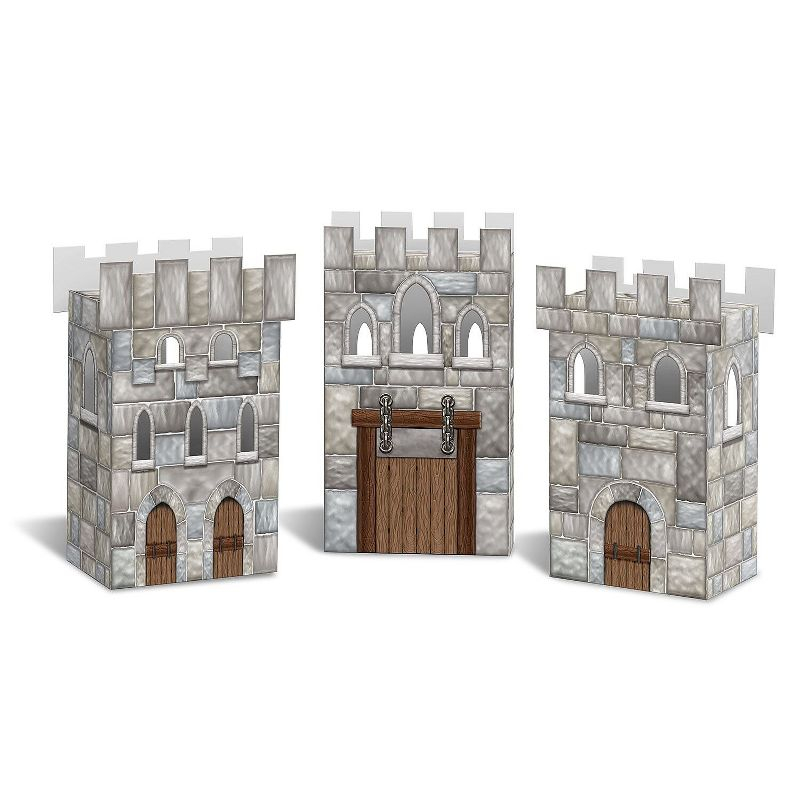 Beistle 3 1/4" x 6" Castle Favor Box 9/Pack 54138