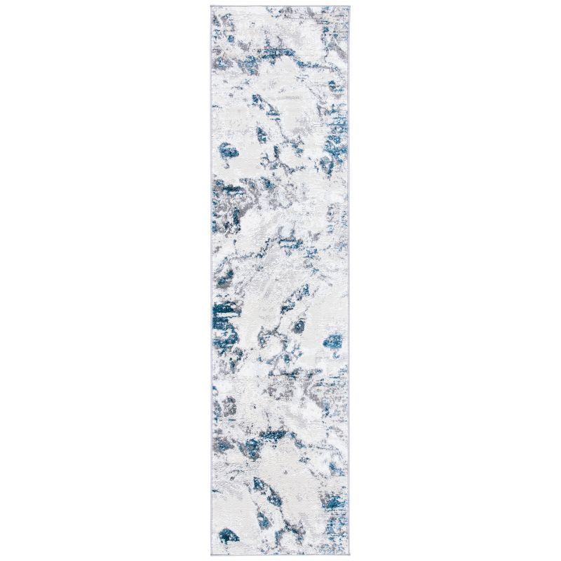 Amelia ALA232 Power Loomed Runner Rug - Grey/Blue - 2'x12' - Safavieh.