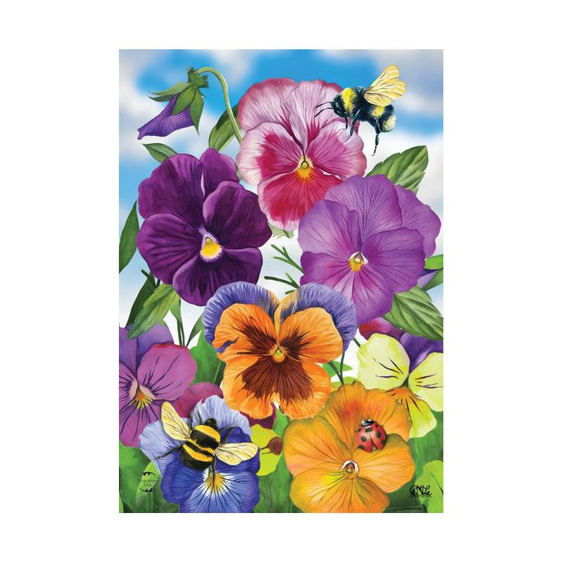 Briarwood Lane Spring Garden Flag 12x18 For Outdoor Pansies Seasonal For Spring Garden Flag Flags For Outside