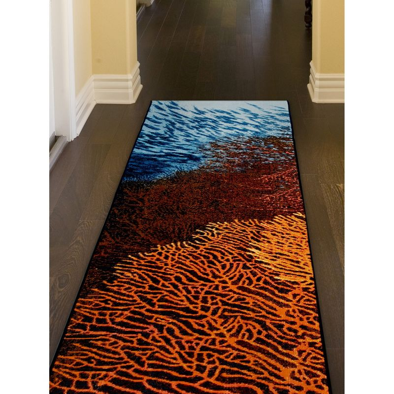 Liora Manne Marina Coral Indoor/Outdoor Rug Ocean 1'11" x 7'6"