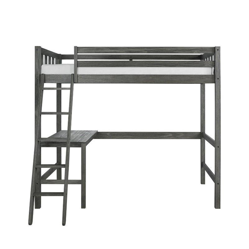 Hillsdale FurnitureTwin Crosswinds Complete Kids' Loft Bed Wirebrush Gray