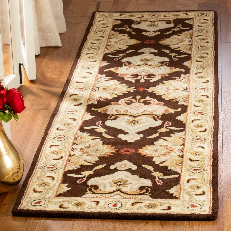Heritage HG817 Handmade Accent Rug - 2'x3' - Espresso/Ivory - Safavieh