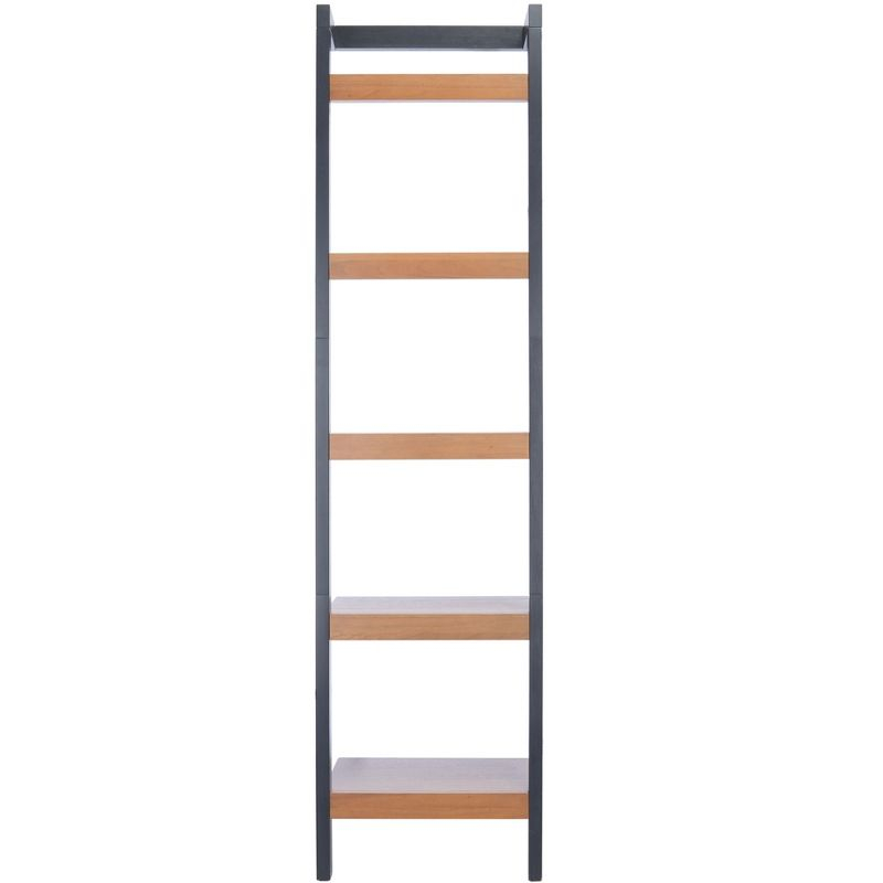 Yassi 5 Tier Leaning Etagere - ETG9403 - Natural/Charcoal - Safavieh