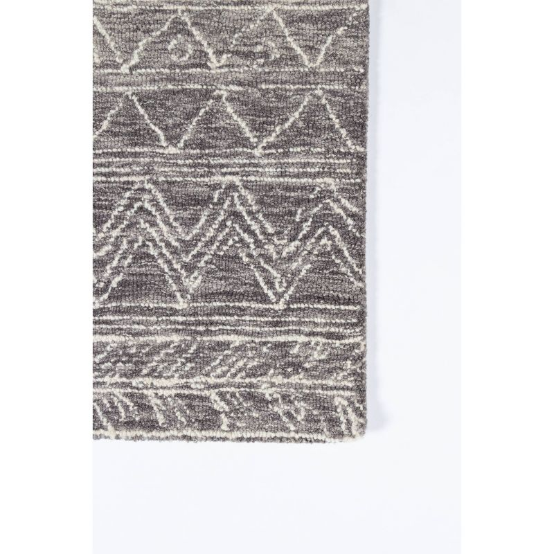 2'x3' Mallorca Paityn Accent Rug Gray - Momeni: Modern Geometric Wool, Low Pile, Handmade, Indoor Use, 1-Year Warranty