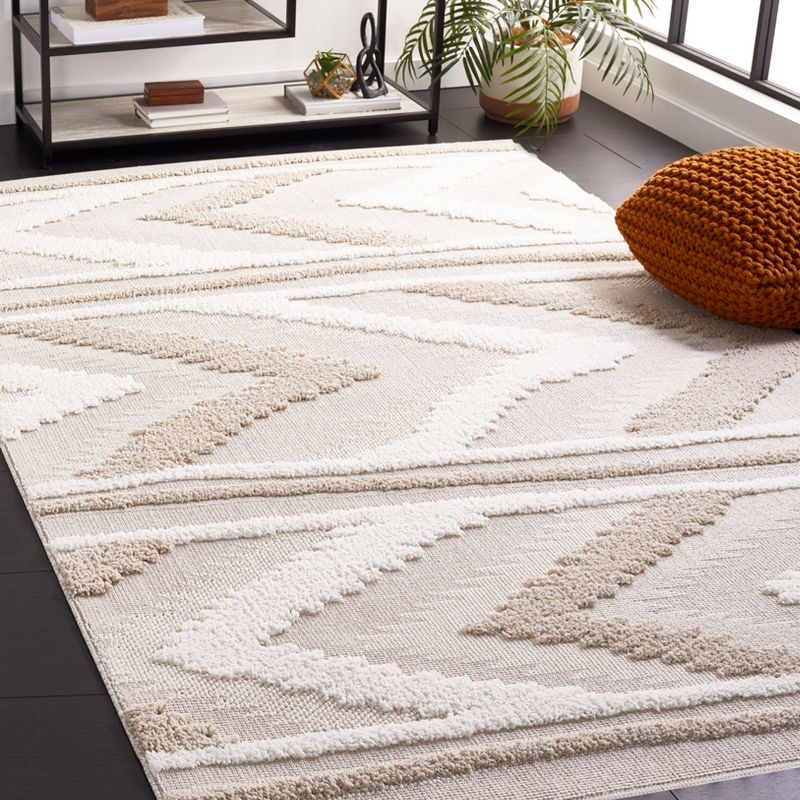 Trends TRD110 Power Loomed Area Rug - Beige/Ivory - 8'9"x11'9" - Safavieh.