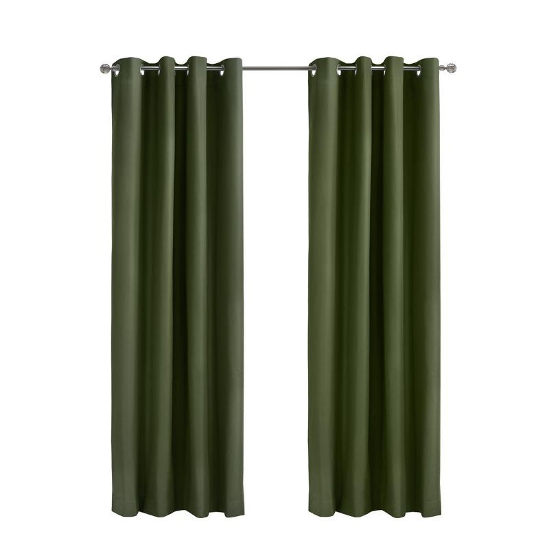 Thermaplus Alpine Blackout Premium Stylish and Functional Grommet Curtain Panel 52" x 95" Olive