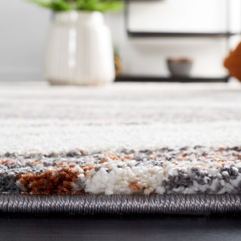 Cyrus Shag CYR134 Power Loomed Area Rug - Gray/Rust - 3'x5' - Safavieh.