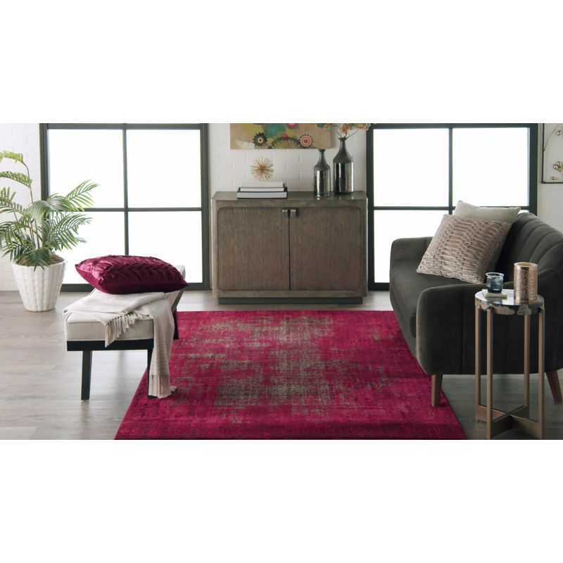 Nourison Karma KRM01 Red Area Rug 3'9" x 5'9"