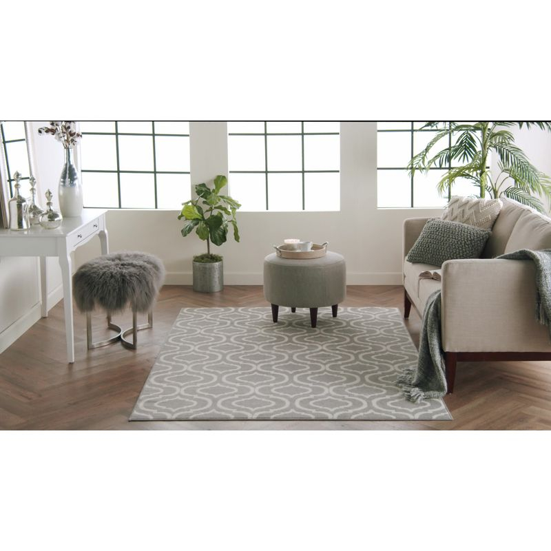 Nourison Jubilant Moroccan Trellis Indoor Area Rug Taupe 7'10"x9'10"