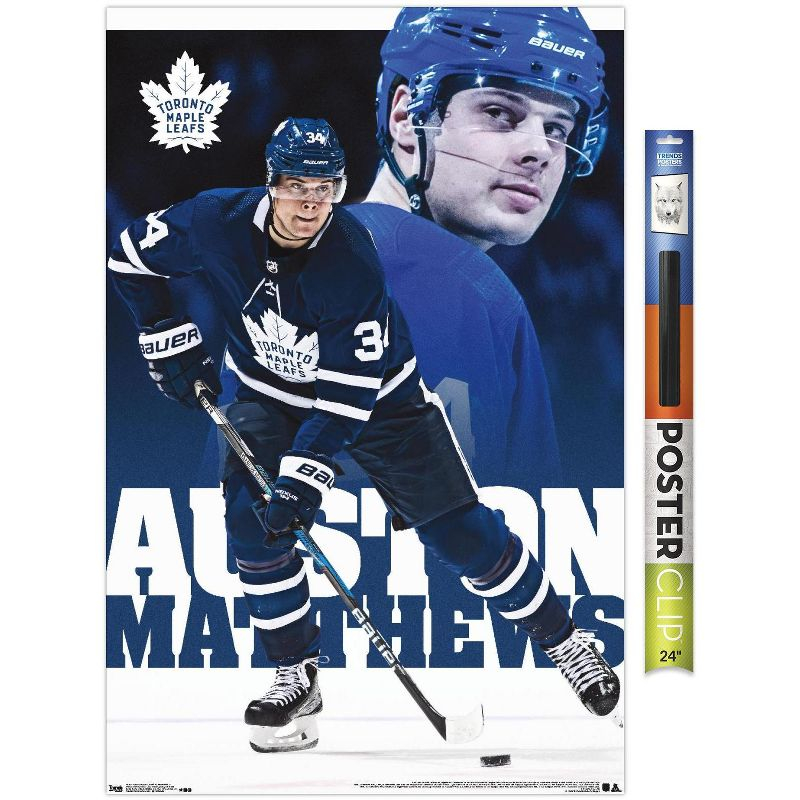 Trends International NHL Toronto Maple Leafs - Auston Matthews 17 Unframed Wall Poster Print Black Clip Bundle 22.375" x 34"