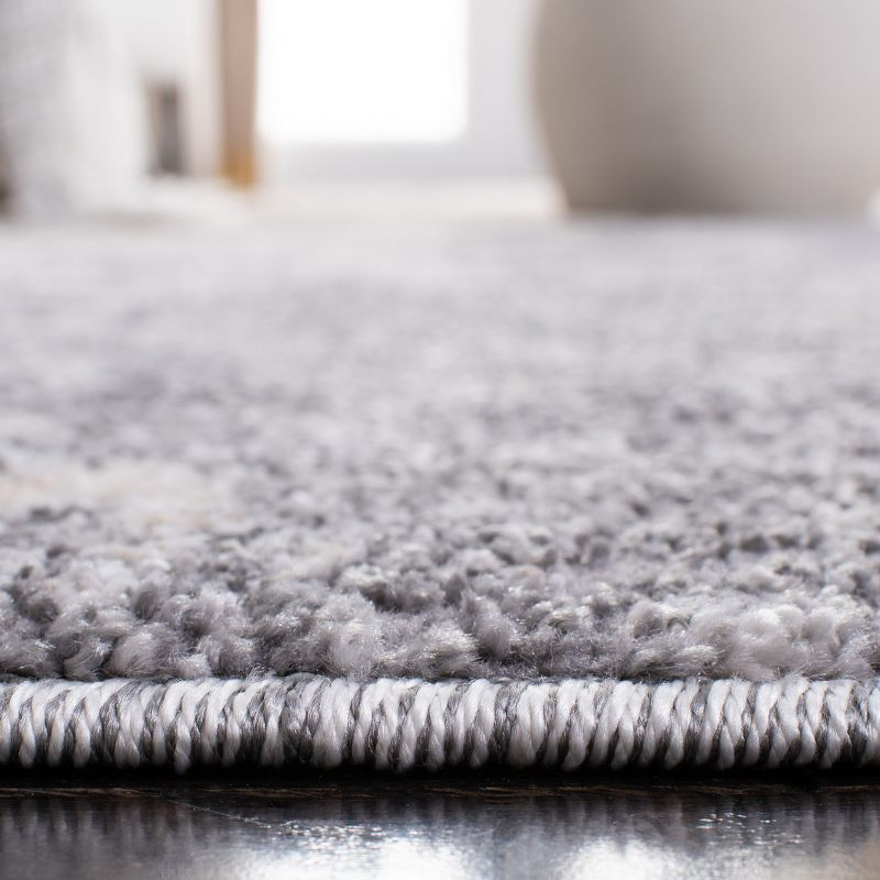 Aston ASN710 Power Loomed Area Rug - Light Grey/Grey - 7'10"x7'10" - Safavieh.