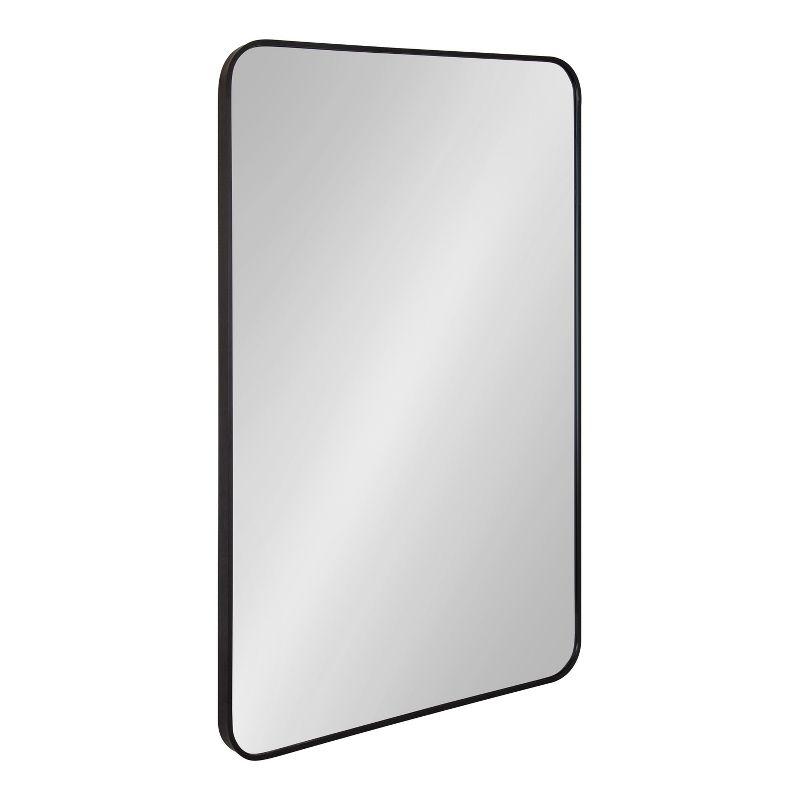 Kate and Laurel Zayda Radius Rectangle Framed Wall Mirror, 24x36, Black
