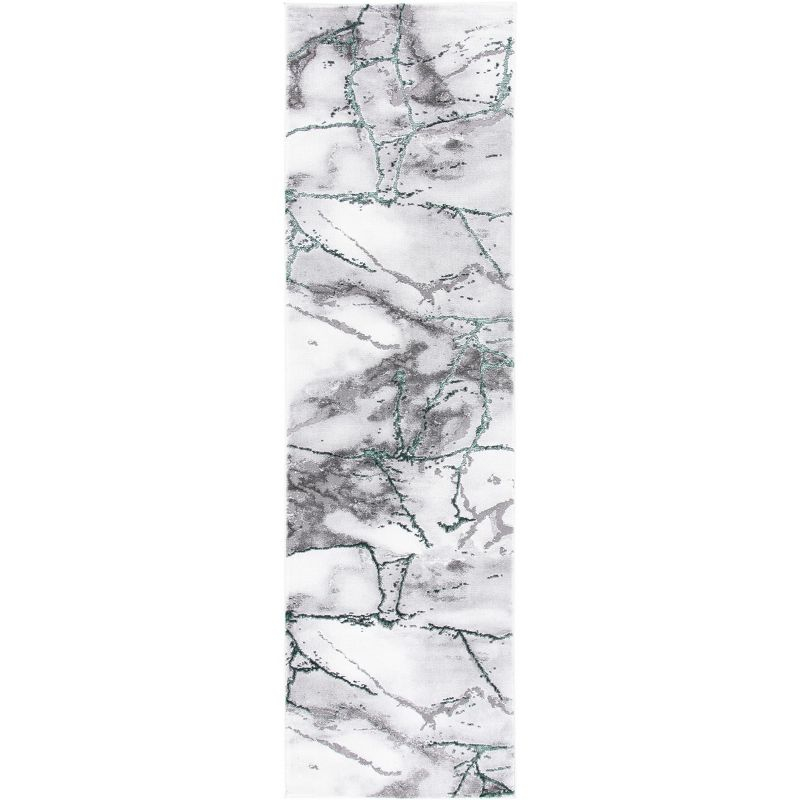 Craft CFT877 Loomed Indoor Runner Rug - Grey/Green - 2'3"x8' - Safavieh