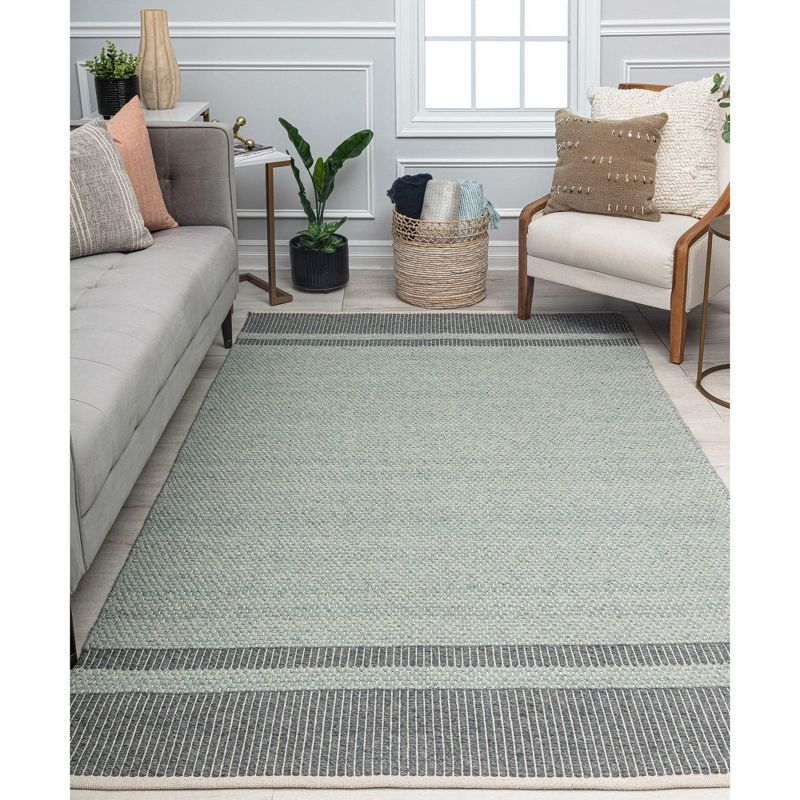 Rugs America Daphne DN10B Farmhouse Border Area Rug for Dining Room Rug Neutral Rug Living Room Rug Kitchen, 8'x10'