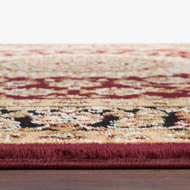 World Rug Gallery Traditional Oriental Medallion Area Rug - BURGUNDY 9'x12'