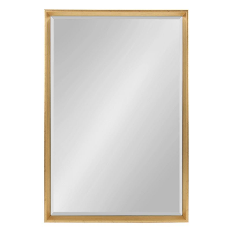 26" x 38" Calter Framed Wall Mirror Gold - Kate and Laurel: Modern Rectangle, No Assembly Required