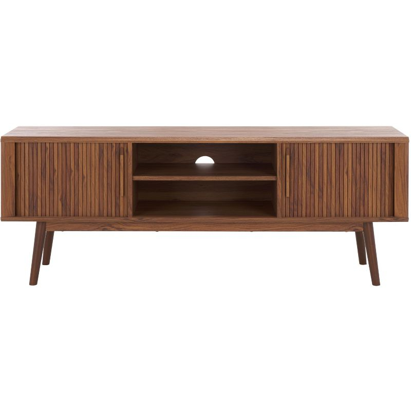 Aphra 2 Door 2 Shelf Media Stand - MED9624 - Walnut - Safavieh