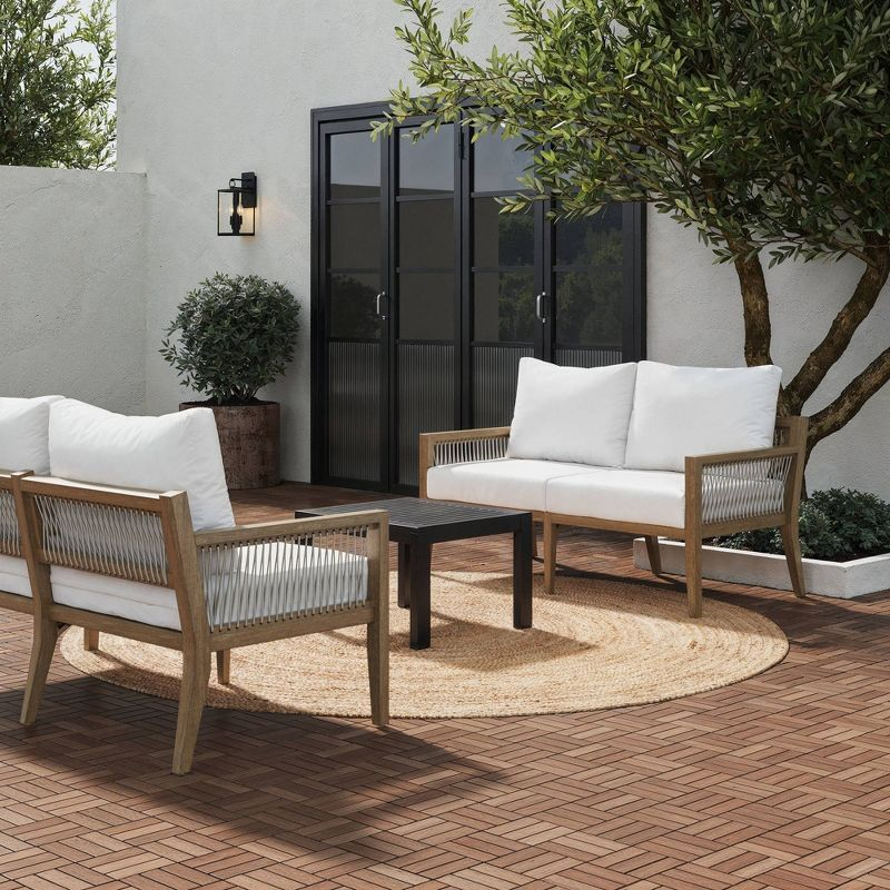 Nathan James Set of 2 Freya Outdoor Loveseat White