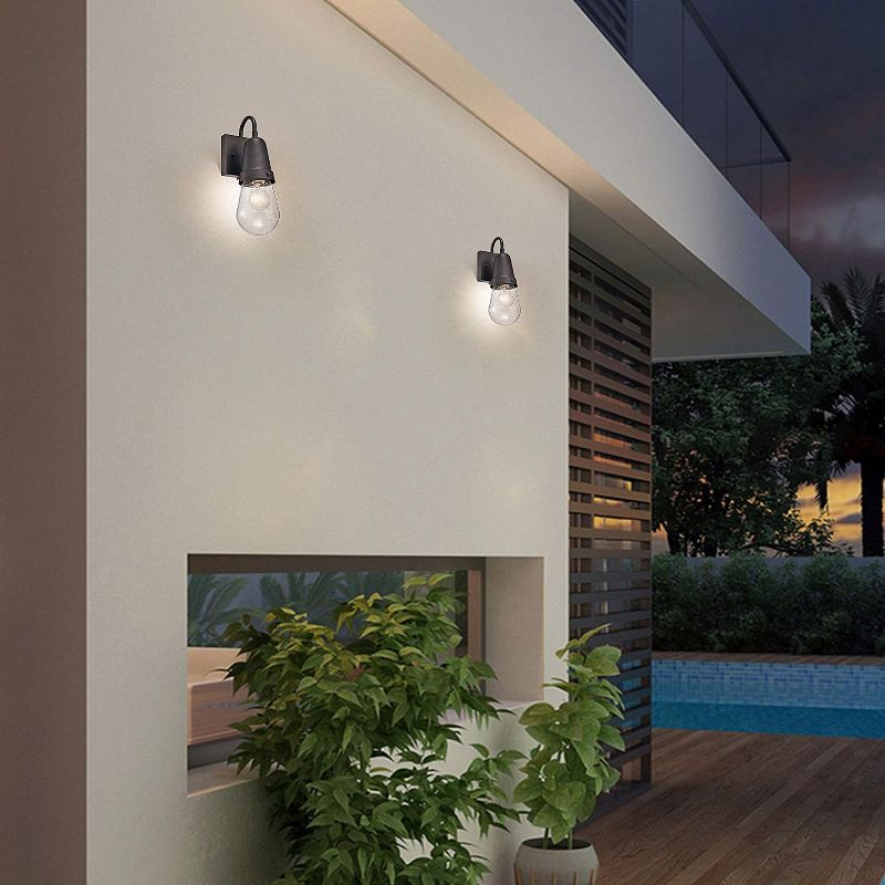 Chloe Lighting Jeffree Transitional 1 Light Rubbed Bronze Outdoor Wall Sconce 13" Height