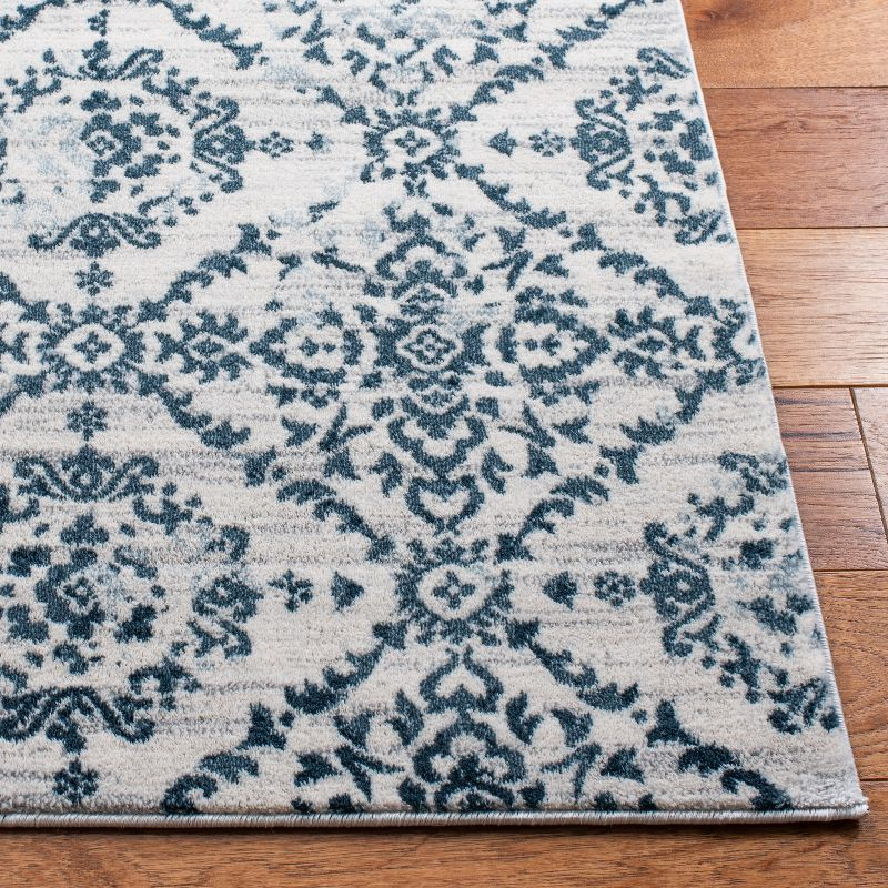 Martha Stewart Isabella - MSR0953 - Indoor Power Loomed Runners - Navy/Ivory - 2'2"x7'