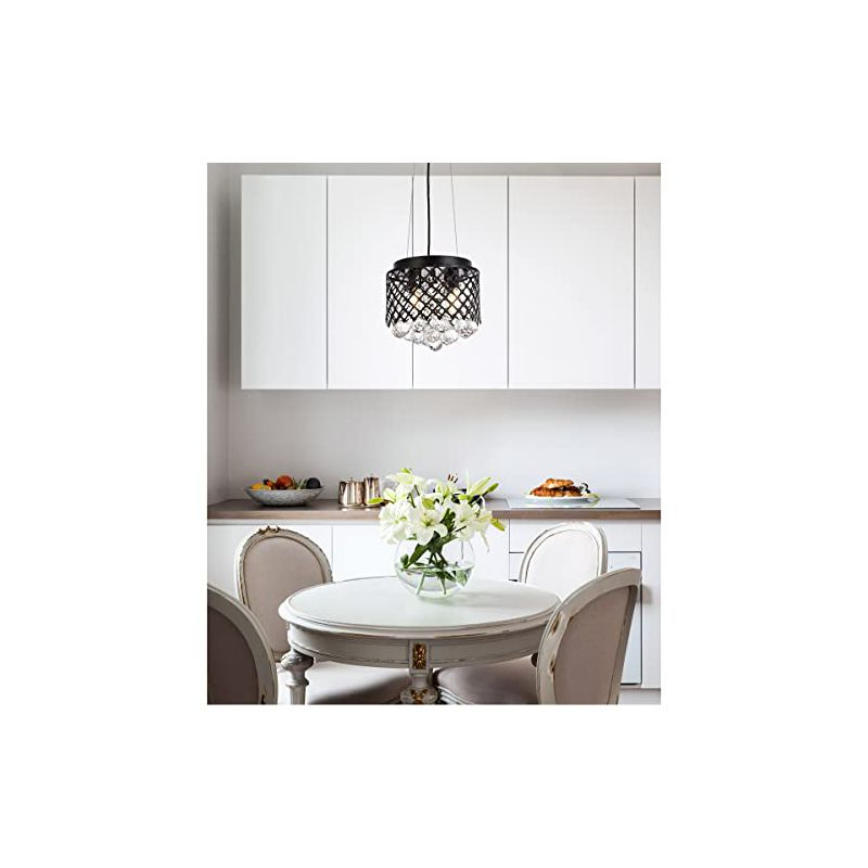 Elegant Lighting Tully 4 lights pendant in black