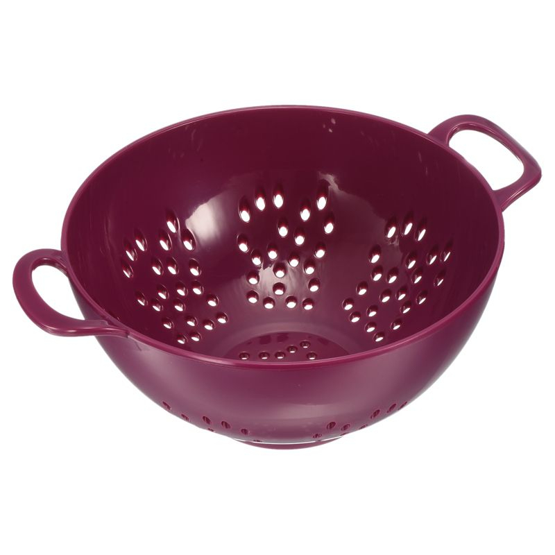 Unique Bargains Plastic Double-Handled Kitchen Pasta Vegetable Fruit Food Colander Purple