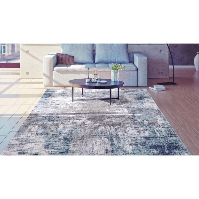 Luxe Weavers Artistic Area Rug, D.Blue-L.Blue 2x7