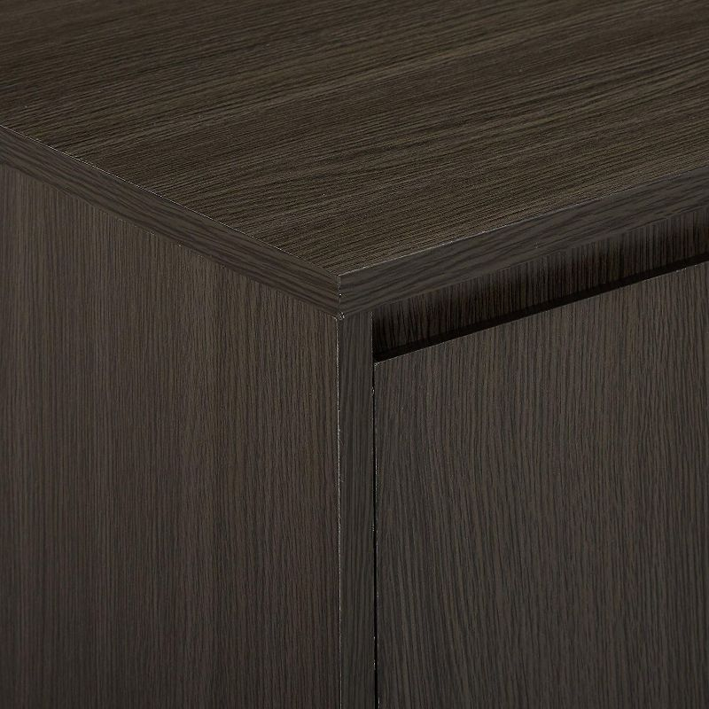 Kings Brand Furniture - 2 Door Cabinet Entryway Console Table with Storage Shelf, Oak Gray