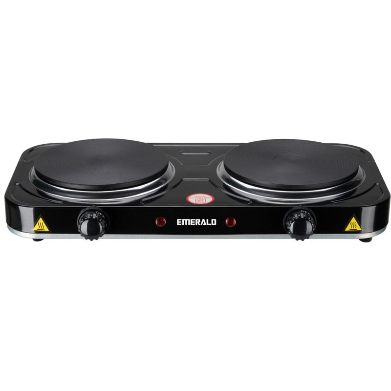 Emerald Electric Double Burner in Black with Coil Less Top (2686)
