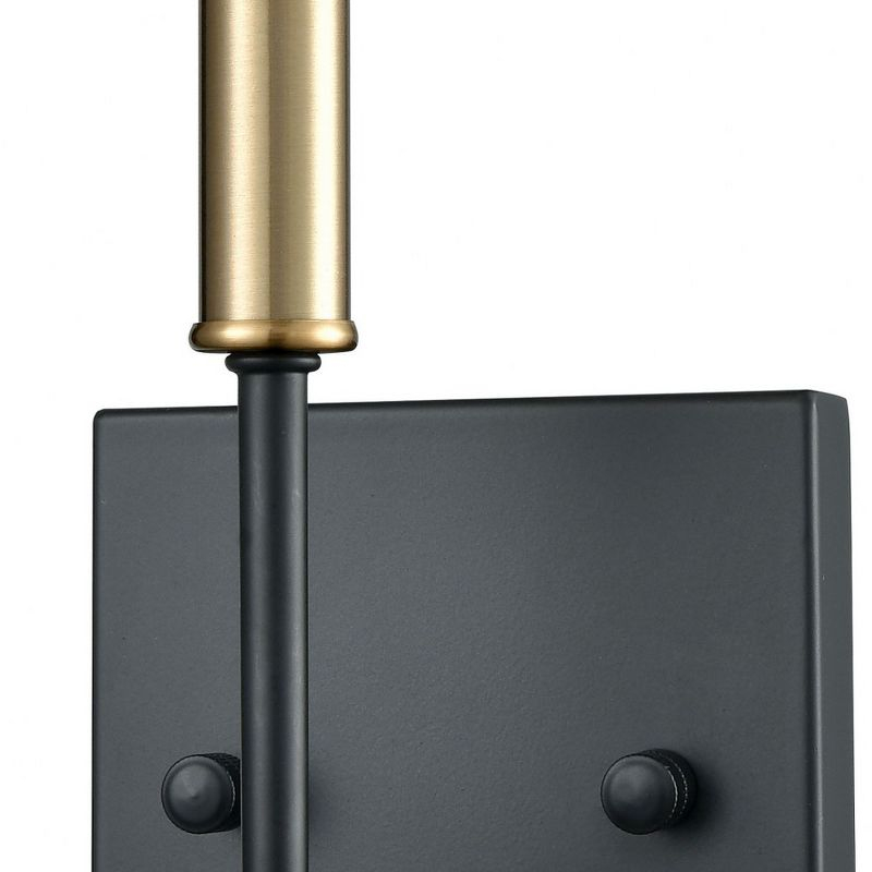 Elk Home Livingston 1 - Light Vanity in  Matte Black/Satin Brass