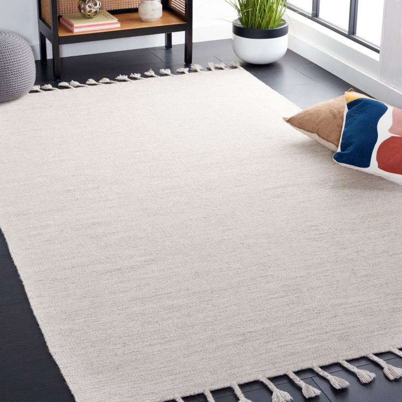 Dhurries DHU801 Hand Loomed Area Rug - Beige - 8'x10' - Safavieh.