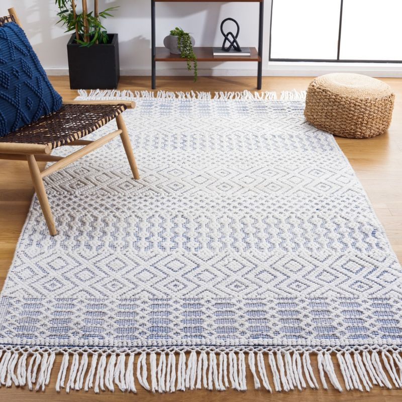 Casablanca CSB276 Hand Woven Indoor Area Rug - Blue/Ivory - 8'x10' - Safavieh
