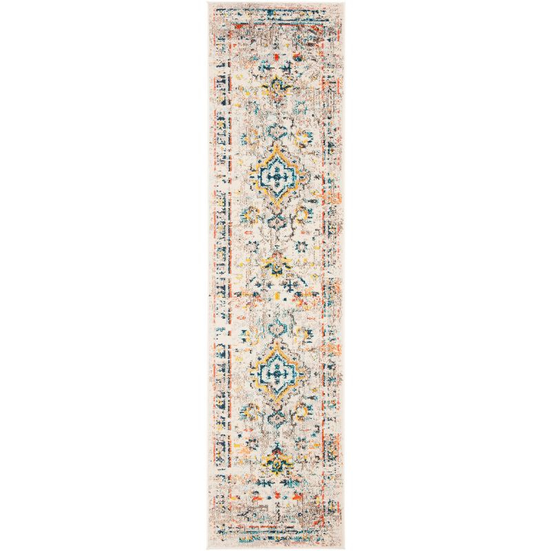 Madison MAD474 Power Loomed Indoor Runner Rug - Cream/Blue - 2'2"x6' - Safavieh