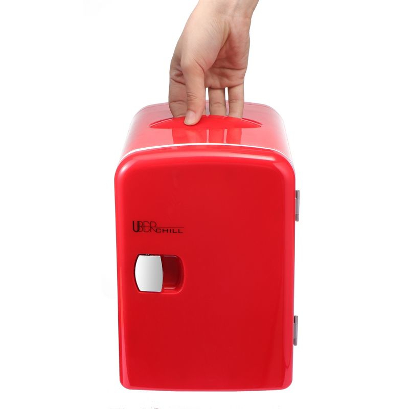 Uber Appliance Personal and Portable Mini Fridge 6-cans - Red