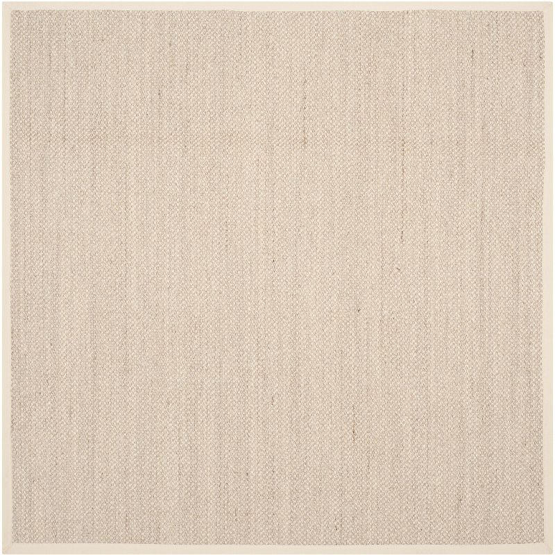 Natural Fiber NF143 Power Loomed Indoor Area Rug - Marble/Beige - 5'x5' - Safavieh